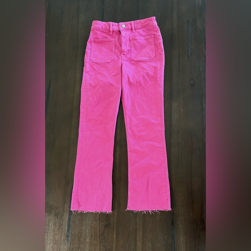 pink zara jeans